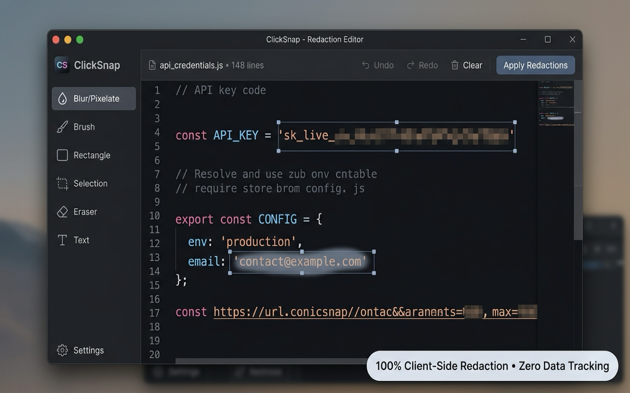 The Ultimate Guide to Redacting Sensitive Data & API Keys in Screenshots